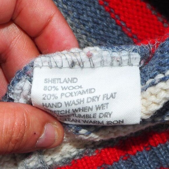 Rodi Rebel Shetland Wool Multicolor Striped Sweater Women's Large (L) - Picture 4 of 5